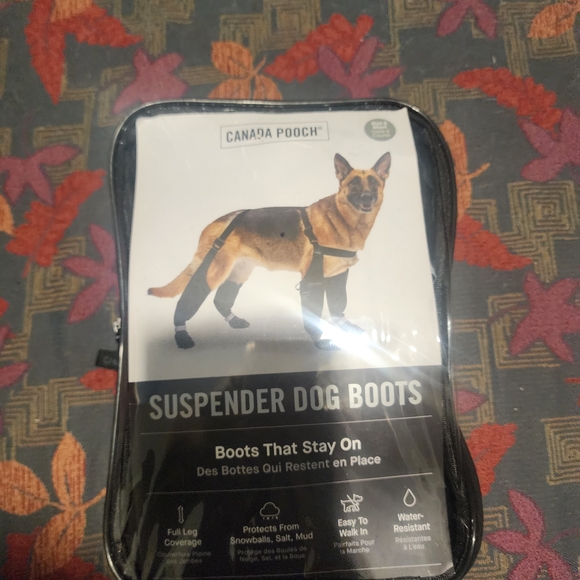 Canada Pooch Other - Canada Pooch Black Suspender Dog Boots Size 2 Short